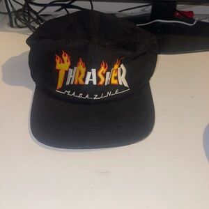 Thrasher Black Flame Logo Cap